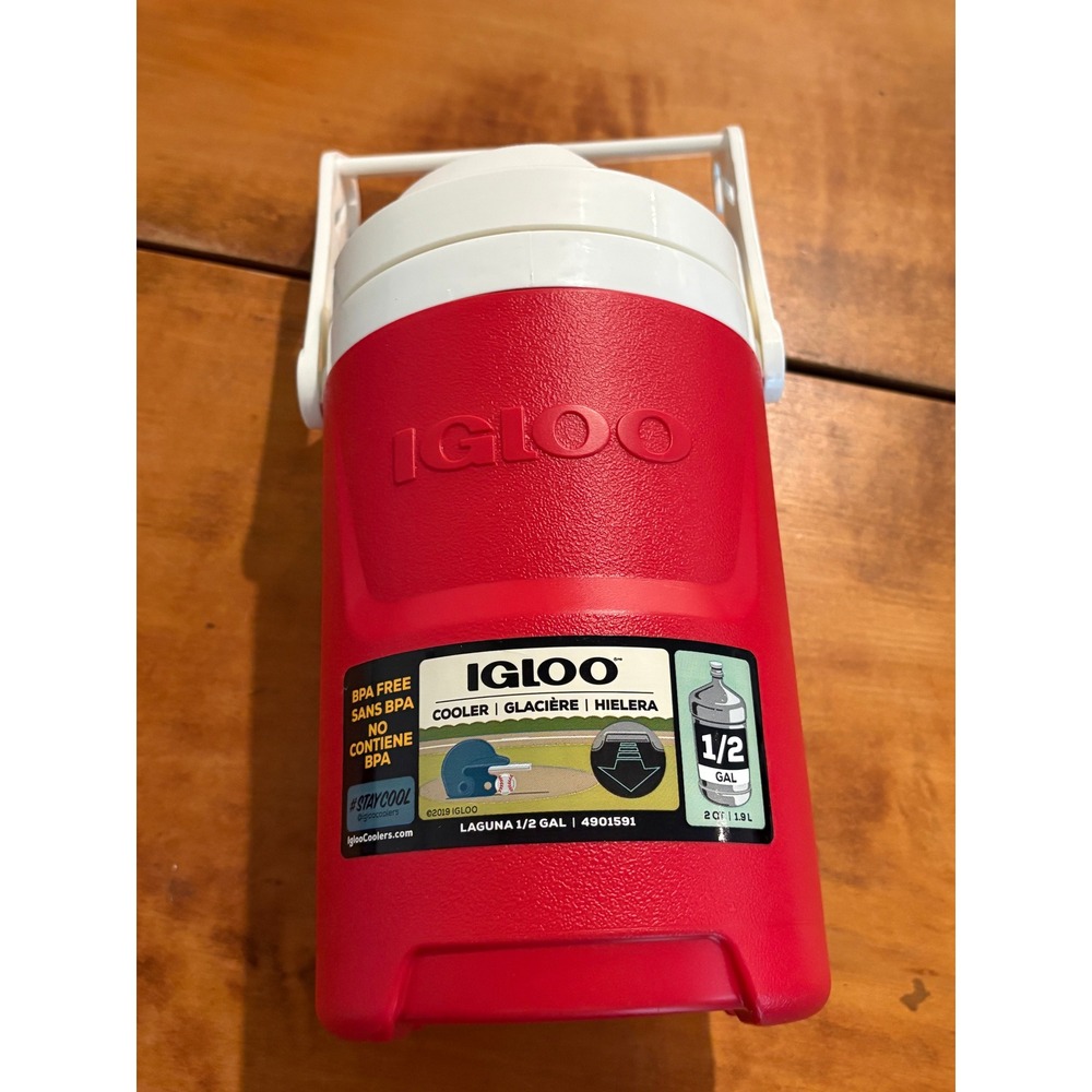 Igloo Water Jug Cooler 1/2 Gal Laguna Red Star 4901591 BPA Free Beverage Server